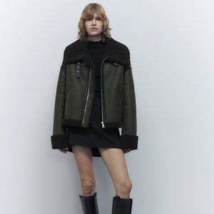 ZARA BLOGGERS FAV DOUBLE FACED JACKET GREEN